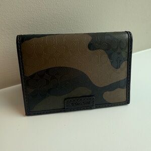 Coach Men’s Heritage Signature Embossed HPC Slim Passcase ID Wallet